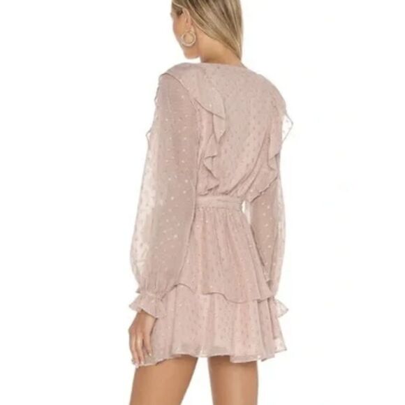 YUMI KIM WEST VILLAGE DRESS IN GLITTER DOT BLUSH SZ S - Picture 2 of 8